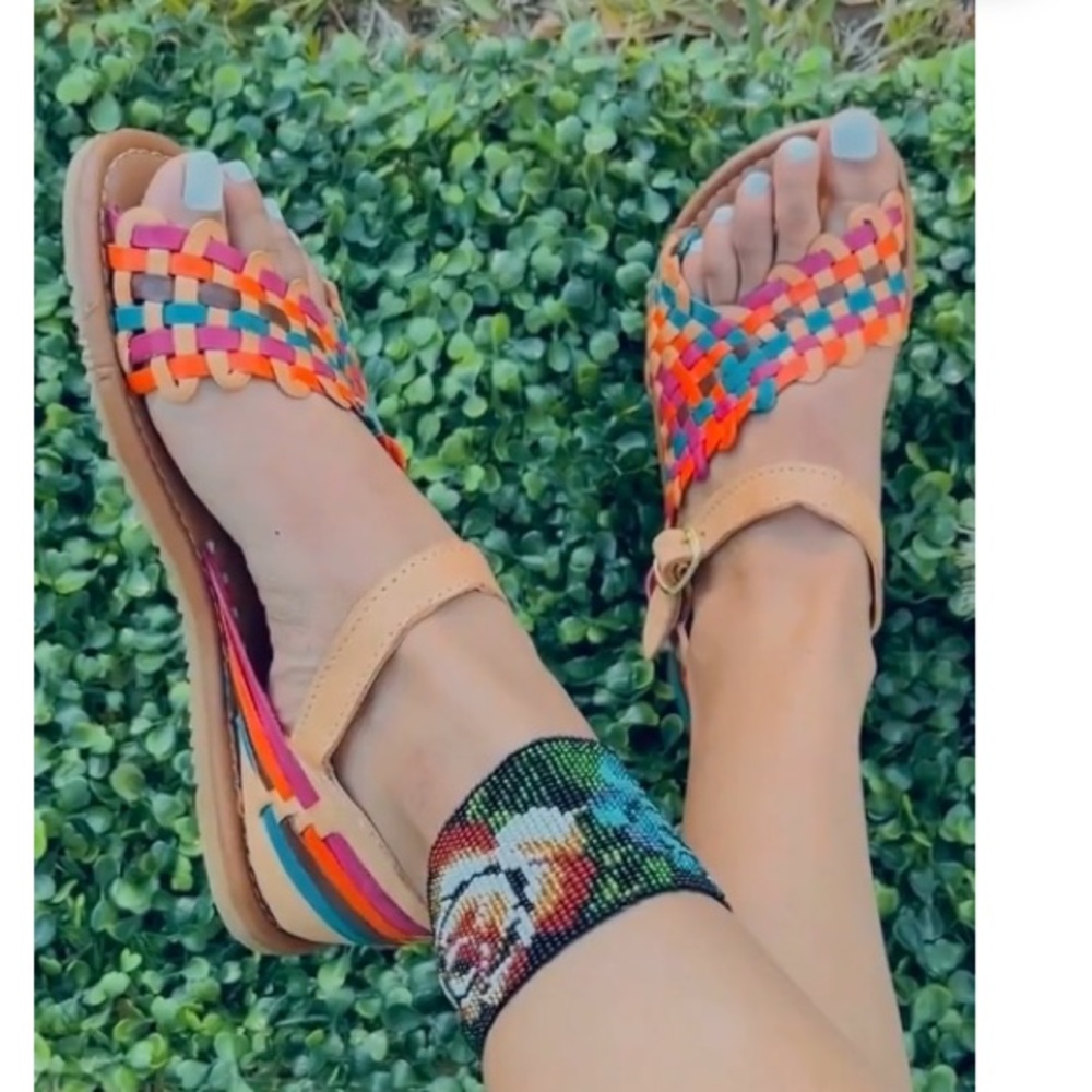 Colorful Rainbow Huarache Sandals Artesania Camila